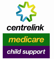 Services Australia centrelnk medicare child suppory logo